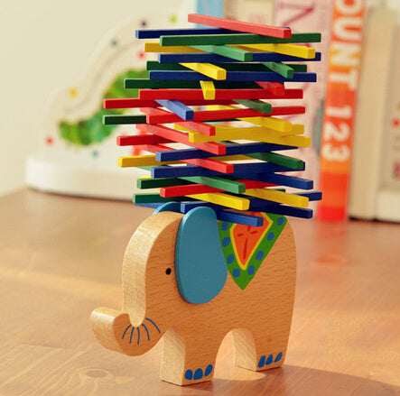 Camel & Elephant wooden tower - Educational toy