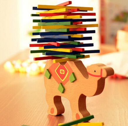 Fidtoy Torre de Equilibrio de Madera Camello y Elefante