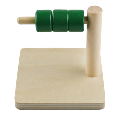 Wooden Disc on horizontal dowel - Toddler Montessori