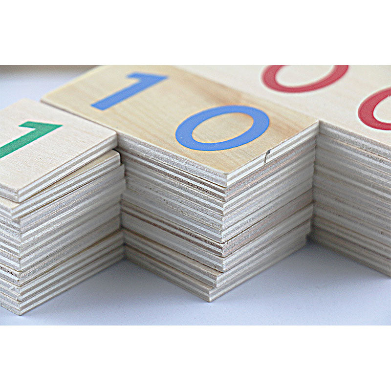 Cartes numérotées du système décimal Fidtoy, jouet Montessori pour les mathématiques