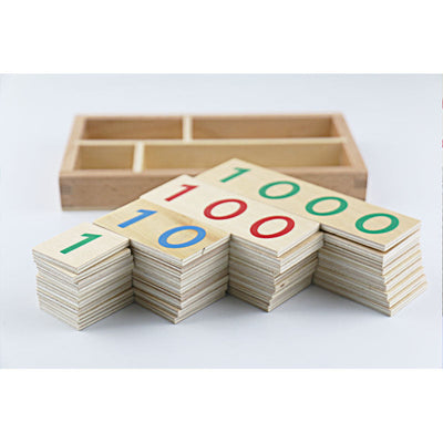 Cartes numérotées du système décimal Fidtoy, jouet Montessori pour les mathématiques