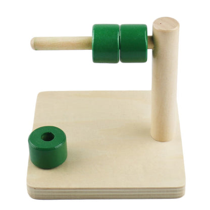 Wooden Disc on horizontal dowel - Toddler Montessori