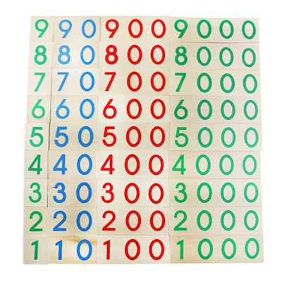 Cartes numérotées du système décimal Fidtoy, jouet Montessori pour les mathématiques