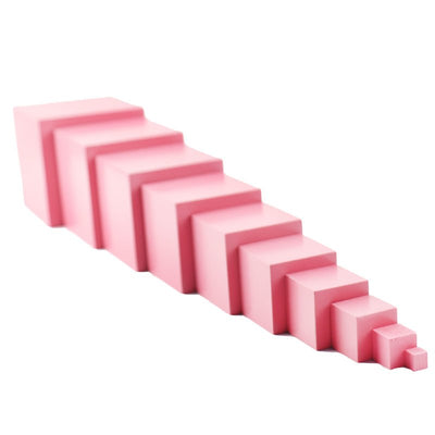Tour rose Fidtoy Montessori - Jouet sensoriel à empiler pour enfants