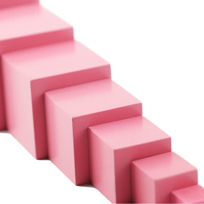 Tour rose Fidtoy Montessori - Jouet sensoriel à empiler pour enfants