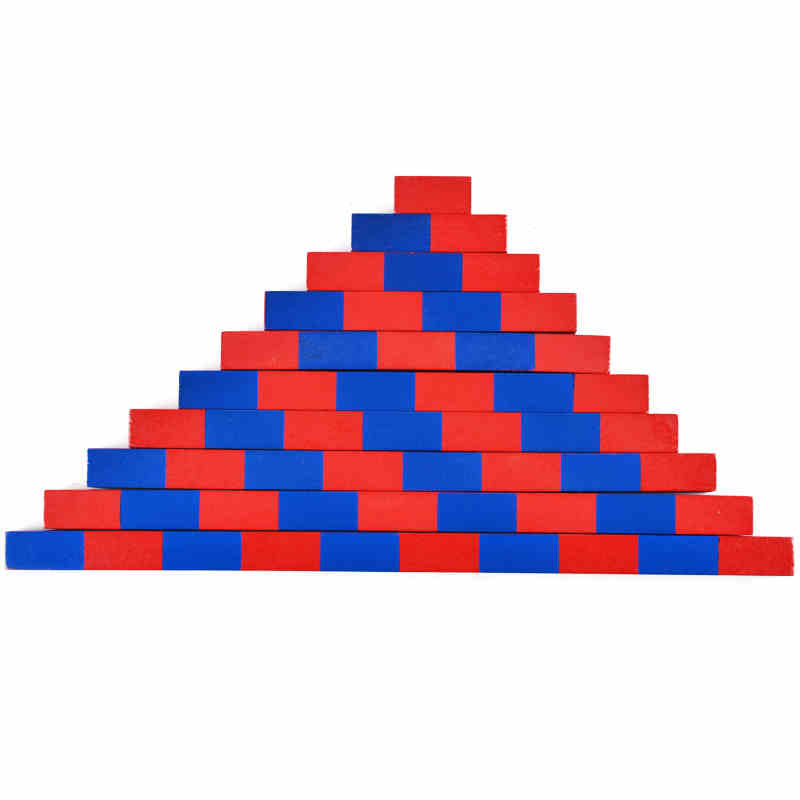 Wooden number rods - Montessori mathematics