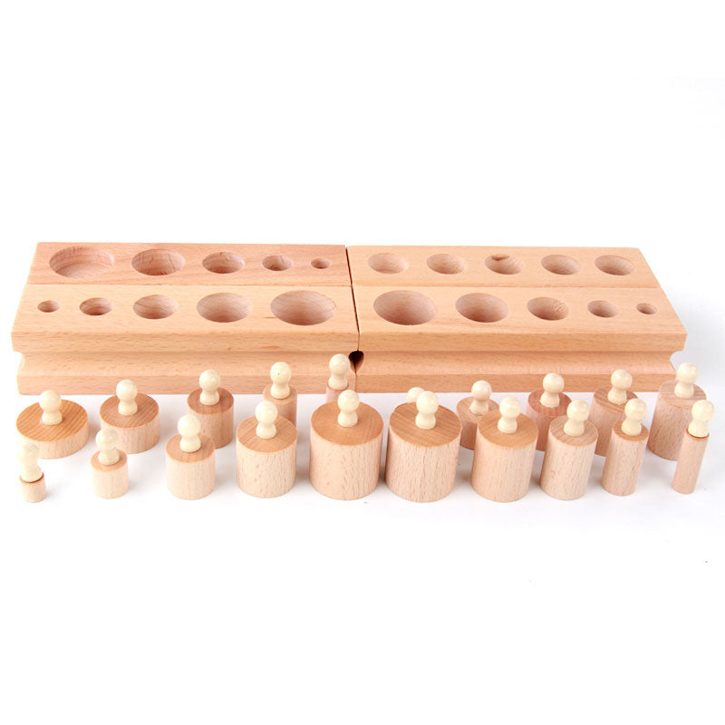 Knobbed cylinders - Sensorial Montessori