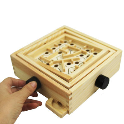 Fidtoy Wooden Labyrinth Board Game for Kids