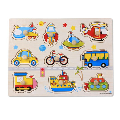 Fidtoy Puzzles en bois Jouet éducatif pour jeunes enfants