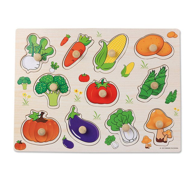 Fidtoy Puzzles en bois Jouet éducatif pour jeunes enfants