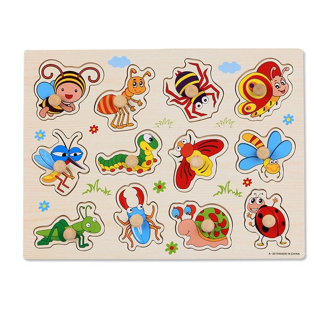 Fidtoy Puzzles en bois Jouet éducatif pour jeunes enfants