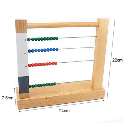 Compteur Abaque en bois Fidtoy, jouet Montessori pour les maths