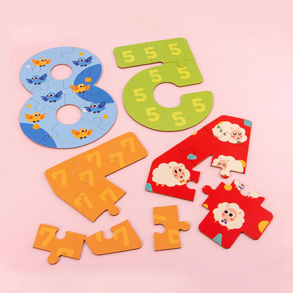 Abcs & 123s Educational  Montessori Puzzle - Eco-Friendly
