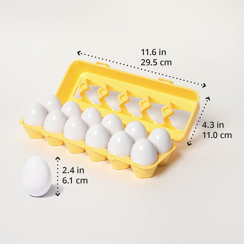 Fidtoy Matching Eggs Toy for Toddlers 12+ Months Shape Sorting Set
