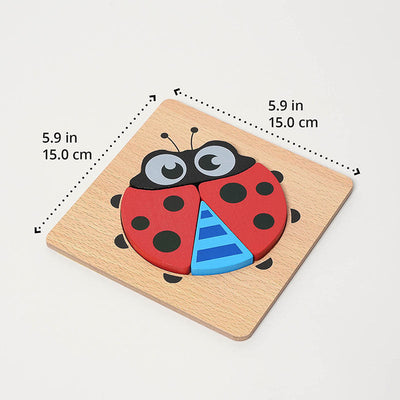 Fidtoy Wooden Toddler Puzzle Set – 6 Educational Puzzles for Kids 2+
