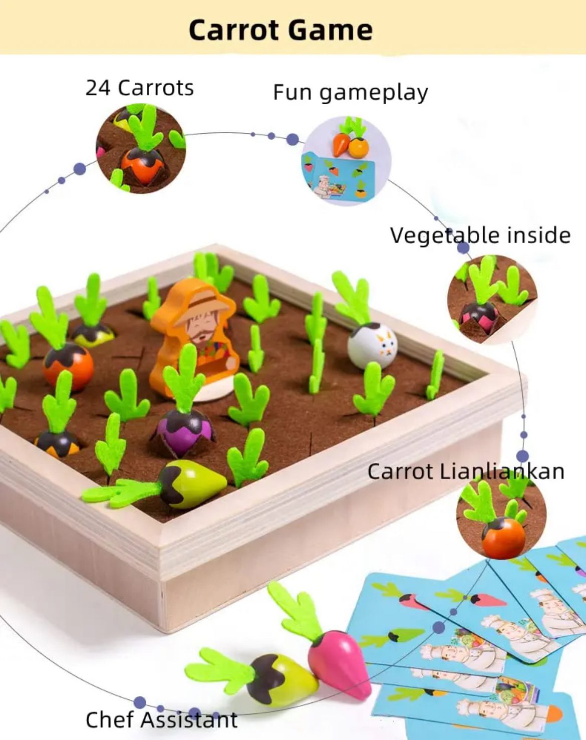 Carrot Pull Memory Game – Fine Motor and Matching Skills Toy