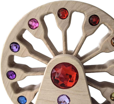 Grande Roue en Pierres Précieuses de Hêtre