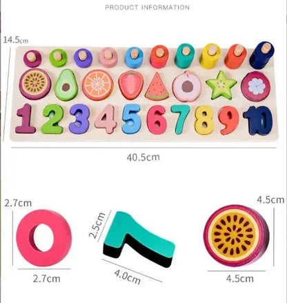 Rainbow Fruit Logarithmic Board