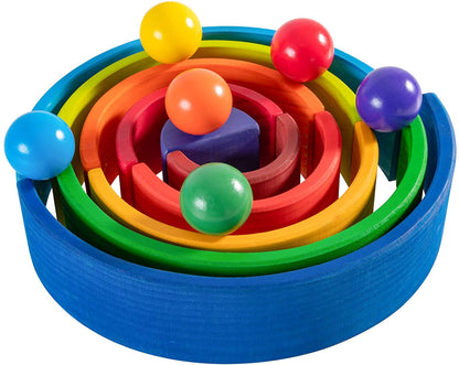 Wooden Rainbow Toys Set - Open endend play collection