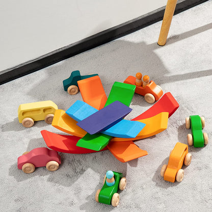 Wooden Rainbow Bridge - Open ended wooden toys