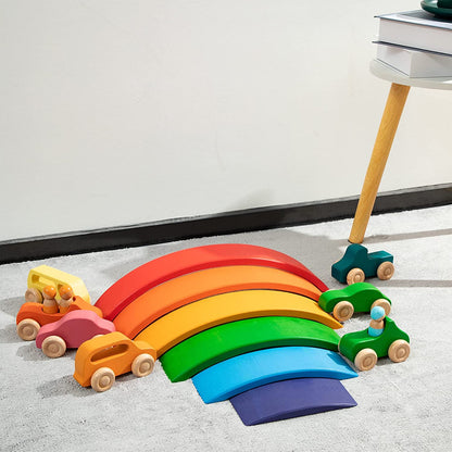 Wooden Rainbow Bridge - Open ended wooden toys