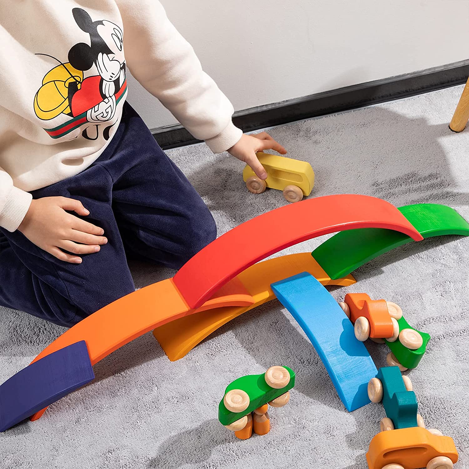 Wooden Rainbow Bridge - Open ended wooden toys