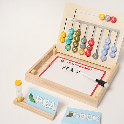 Fidtoy Wooden Math and Spelling Learning Game for Kids – Montessori Educational Toy 3+