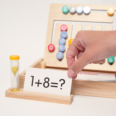 Fidtoy Wooden Math and Spelling Learning Game for Kids – Montessori Educational Toy 3+