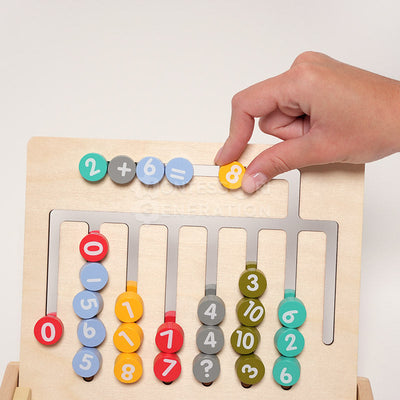 Fidtoy Wooden Math and Spelling Learning Game for Kids – Montessori Educational Toy 3+