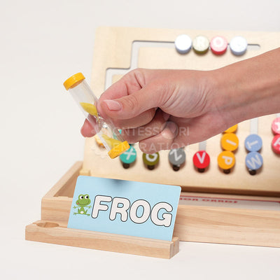 Fidtoy Wooden Math and Spelling Learning Game for Kids – Montessori Educational Toy 3+