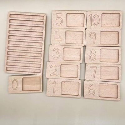 Bandejas numeradas Montessori premium para contar