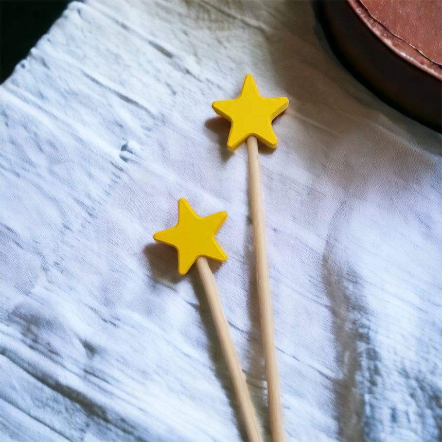Wooden Magic STAR WAND Fairy Wand