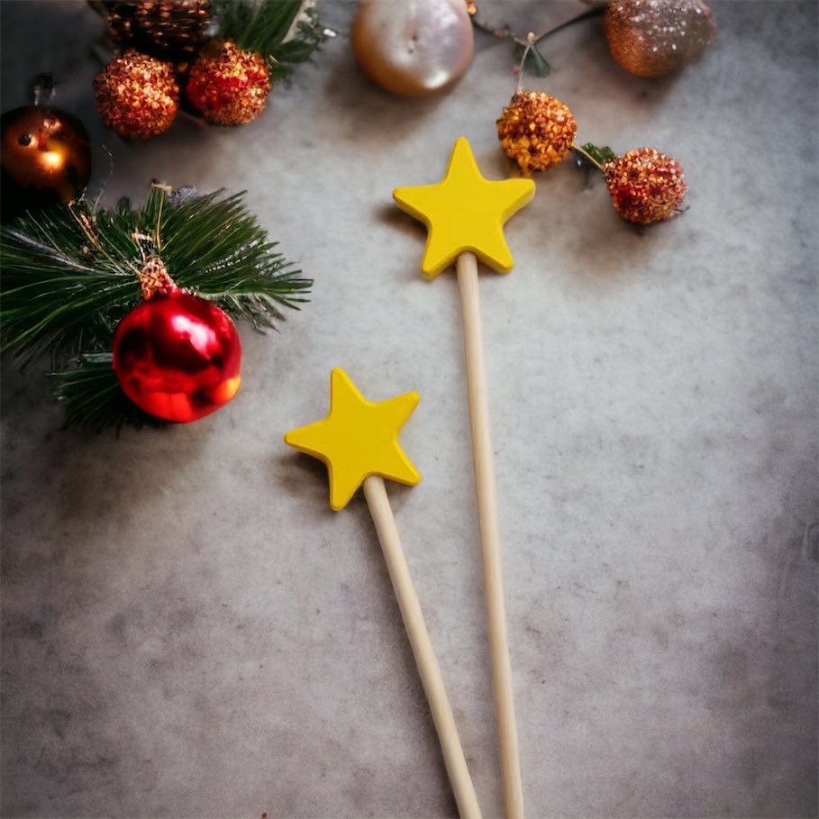 Wooden Magic STAR WAND Fairy Wand