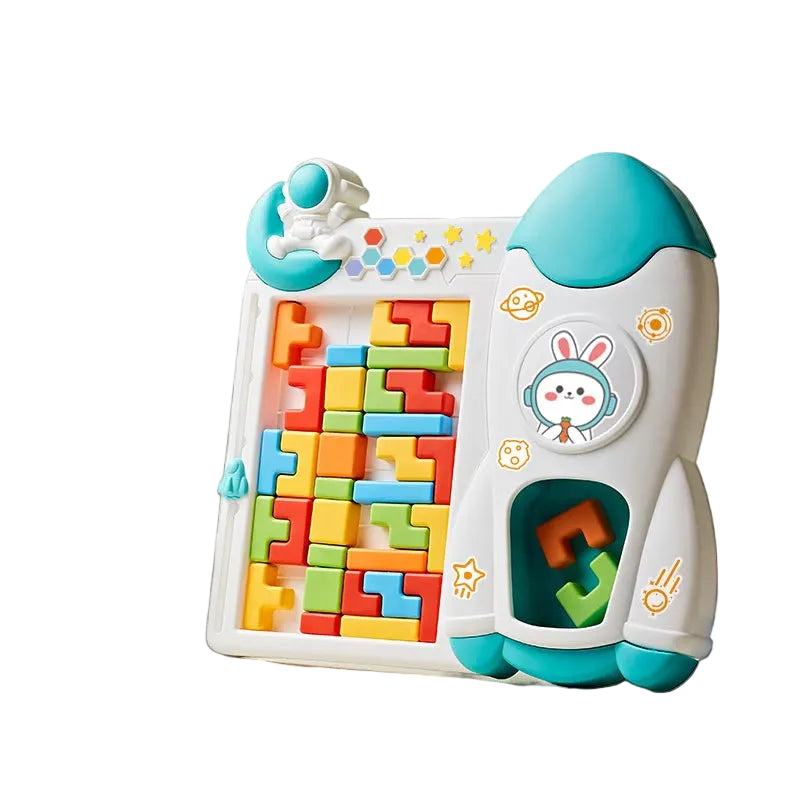 Jeu de défis de blocs de table Tetris Fusée spatiale - 052