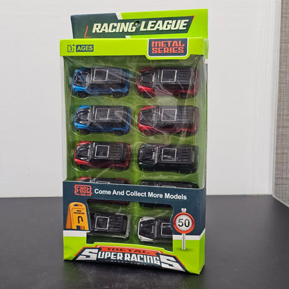 Metal Super Racing Cars – Pack of 10 Die-Cast Vehicles | Collectible Toy Cars for Kids | Bacha Toys