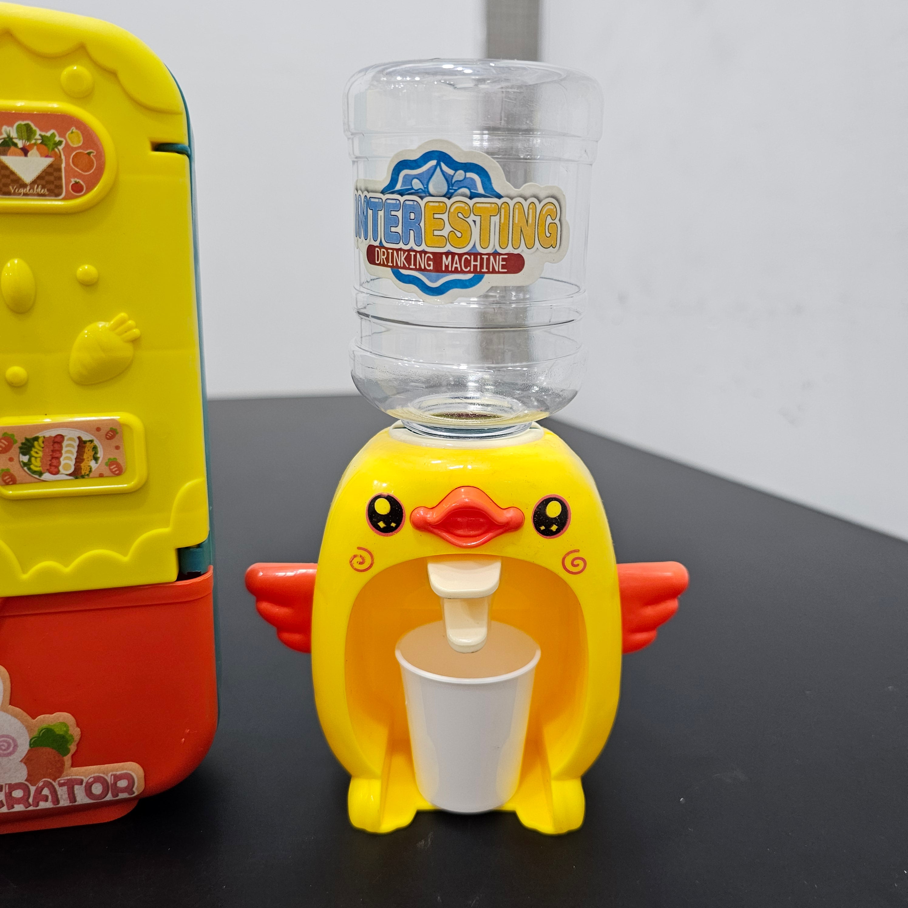 Duck Shape Water Dispenser with Mini Refrigerator - Bacha Toys