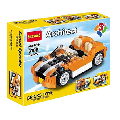 Architect Bricks Toy Set – 3-in-1 Building Models (119+ Pcs) | Bacha Toys