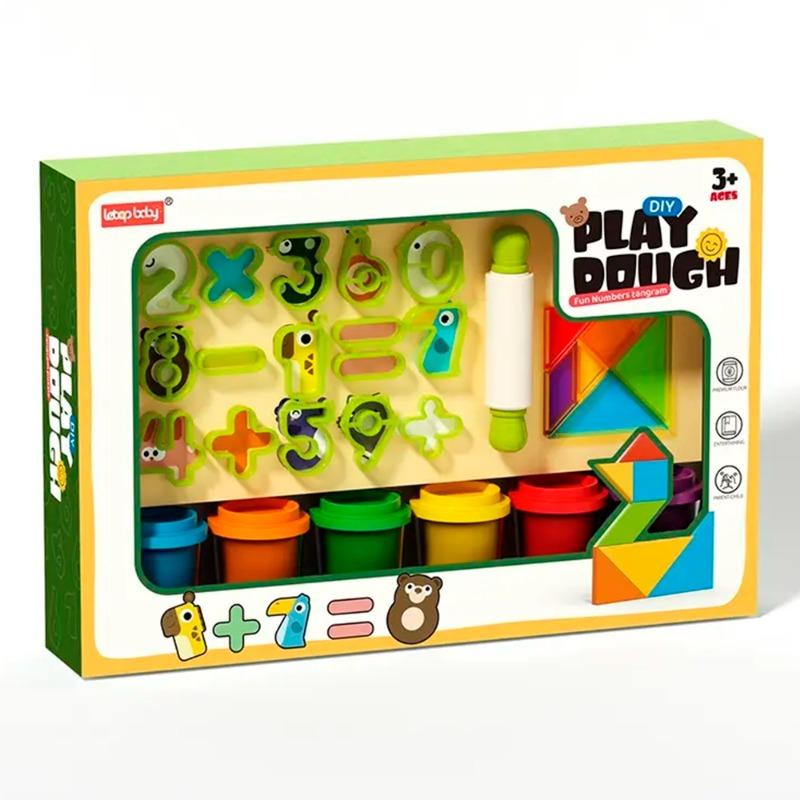 Fun Number Tangram Play Dough Set for Kids | Bacha Toys