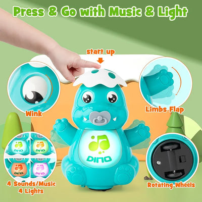 Tacobear Jouet musical lumineux dinosaure – Amusement, lumières et musique pour les enfants | Bacha Toys