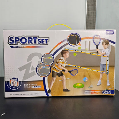 4 in 1 Sports Set – Badminton, Tennis, Frisbee & Volleyball Game Kit | Bacha Toys