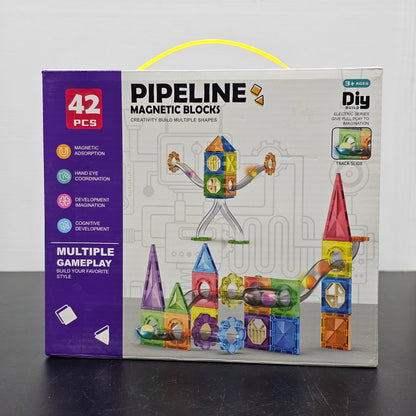 Pipe Line Magnetic Block Building Set – 42 Pcs Creative STEM Toy | Bacha Toys