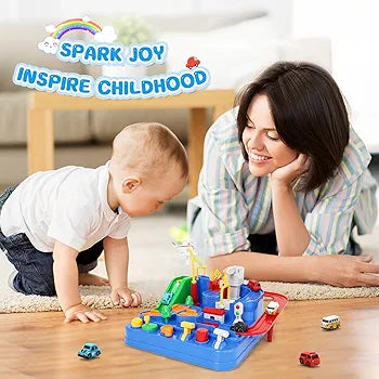 Car Adventure Track Set – Battery-Free Educational Fun - Bacha Toys