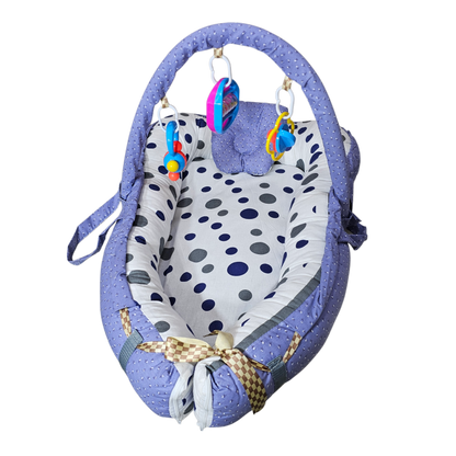 Baby Bedset with Rattles & Head Cushion – Cotton Fabric | Comfortable & Safe | Bacha Toys