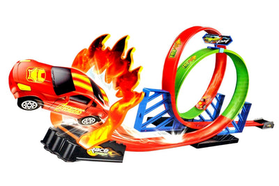 Coche de Carreras Hot Wheels – Juego Familiar con Pista de Velocidad 360° | Bacha Toys