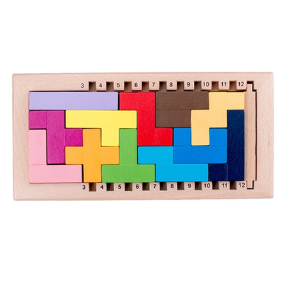 Fidtoy Puzzle Tetris en bois pour enfants