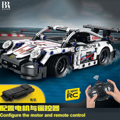 Remote Control Sports Car Building Block Set – 2.4 GHz, 386 Pieces | Bacha Toys