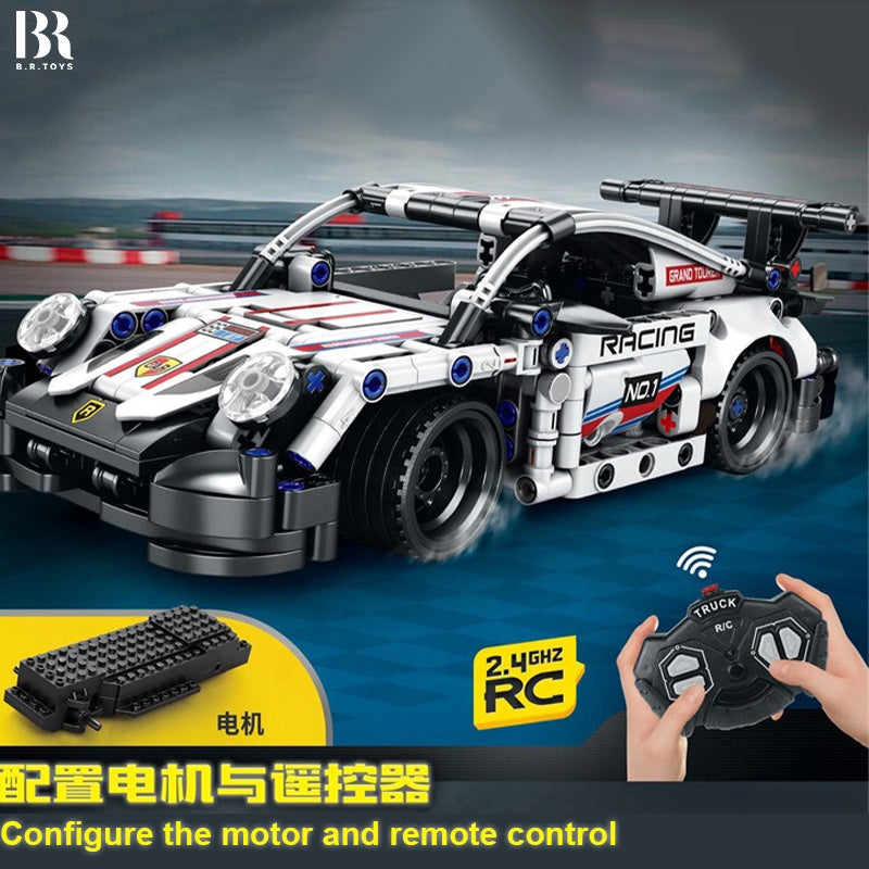 Remote Control Sports Car Building Block Set – 2.4 GHz, 386 Pieces | Bacha Toys