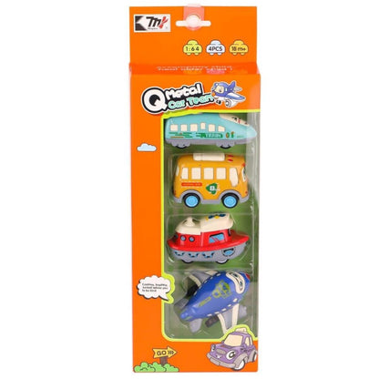 Q Metal Car Team – 4 Pcs Car Set for Kids | Bacha Toys