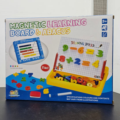 Magnetic Learning Board with Abacus – 2-in-1 Educational Toy for Kids | Bacha Toys