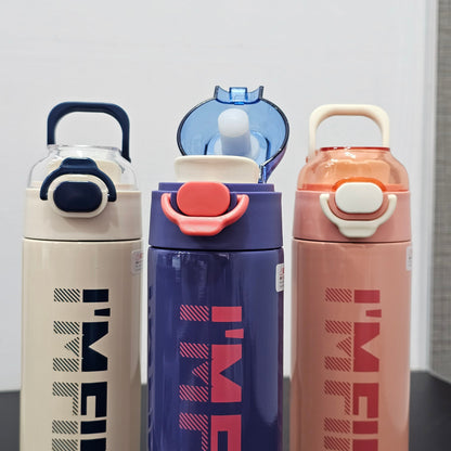 DIYI "I Am Fine" Stainless Steel Water Bottle – 500ml | Stylish & Durable | Bacha Toys